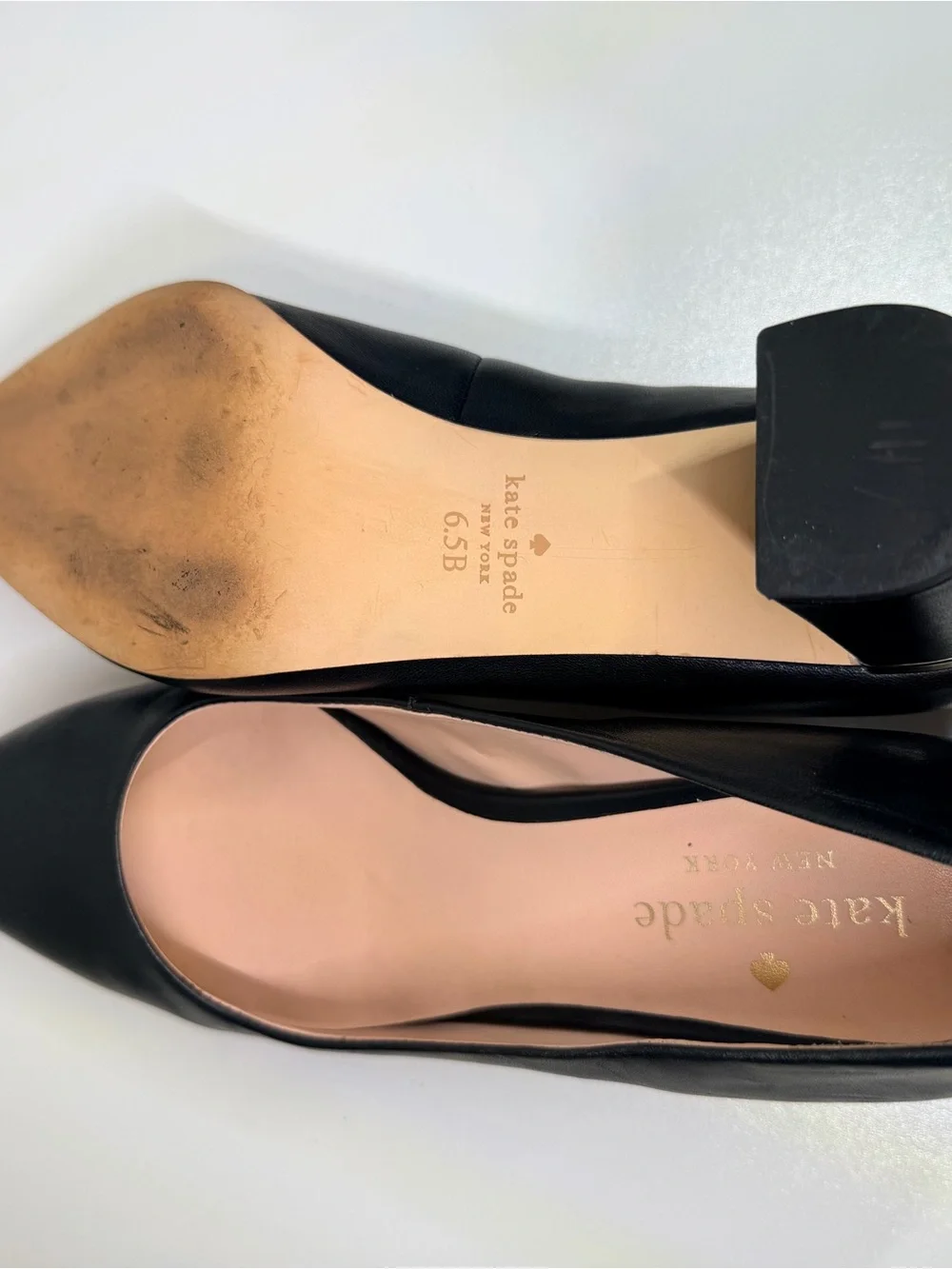 kate spade Black Leather Pointed Toe Pumps